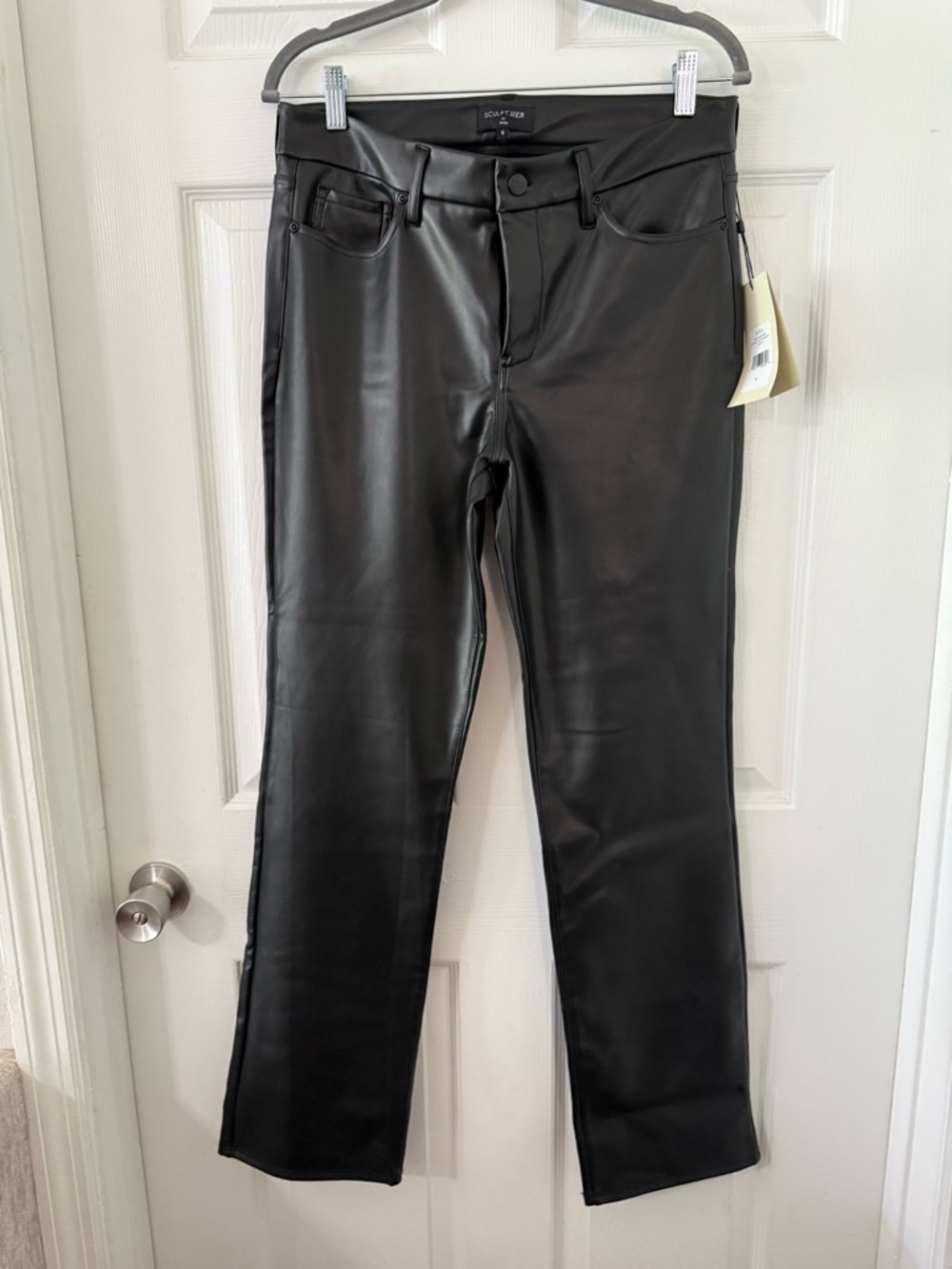 NYDJ Black Faux Leather Pants with Sculpt-Her Technology NWT